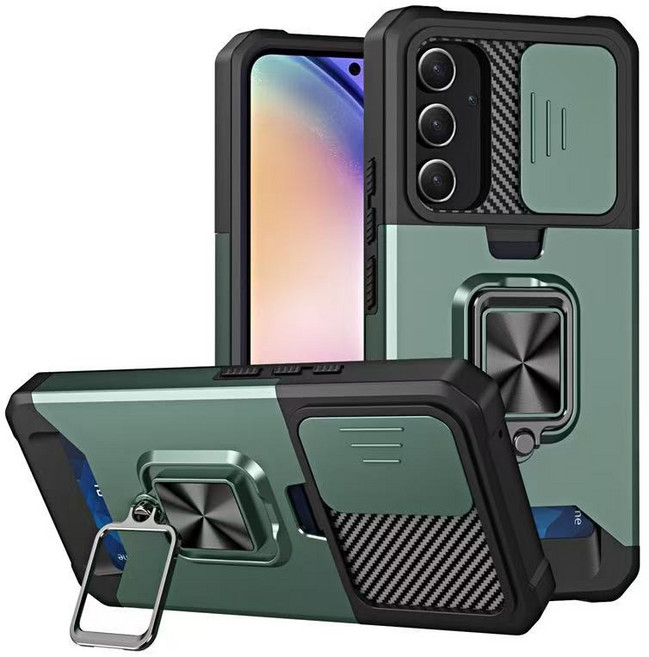 갤럭시 마그네틱 거치대 링 카드수납 슬라이드 카메라렌즈보호 하드 케이스 PC22