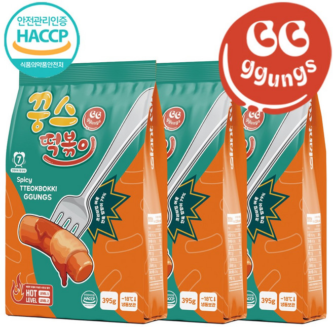 꿍스 떡볶이 프리미엄 385g 국산다진마늘 첨가 밀키트 국물떡볶이, 3개