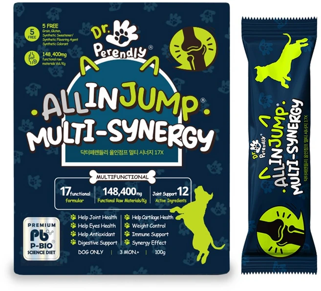 닥터페렌들리 올인점프 멀티시너지 17X 강아지 관절 영양제, 20회분, 뼈/관절강화, 1개 - 쿠팡