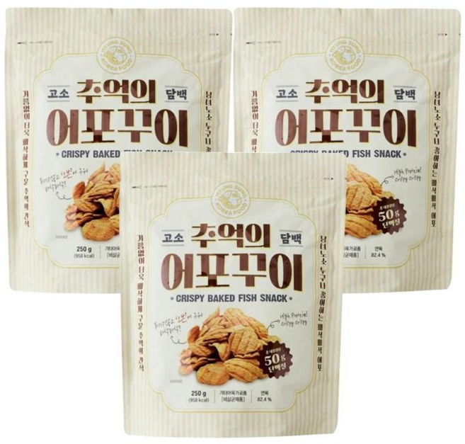 명성식품 추억의 어포꾸이, 3개, 250g