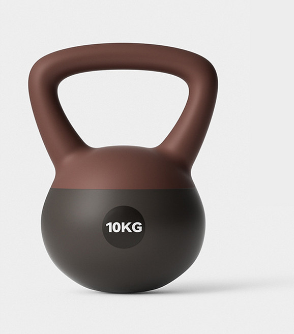 TANI 소프트 케틀벨 10KG, 1개, 흙갈색