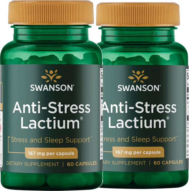 Swanson 안티 스트레스 락티움 (Lactium) 167mg 60정 2팩, 2개