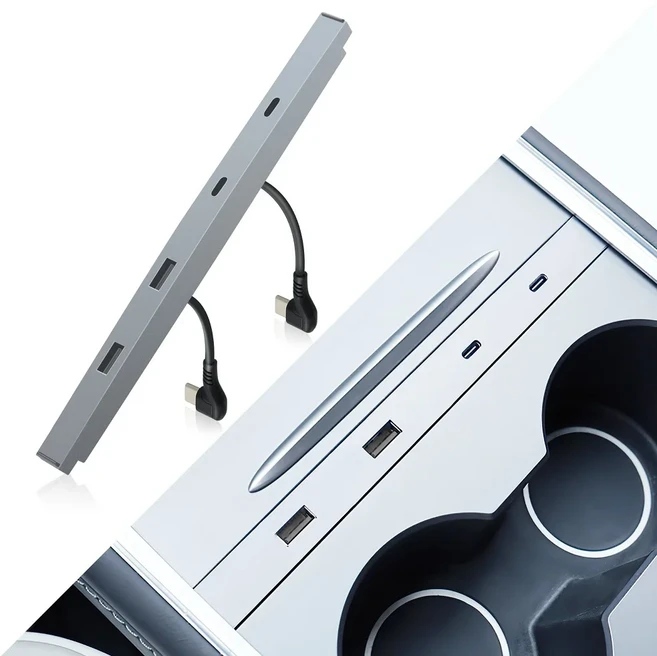 테슬라 모델 3 모델 Y용 USB 어댑터 션트 허브 2021 2022 2023 하이 핏 충전 케이블 관리자 OEM 자동차 액, 03 SS-TSLUSB-9