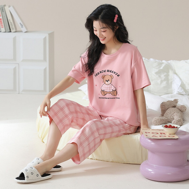 HOMEBODY GIRL 純棉短袖七分褲睡衣