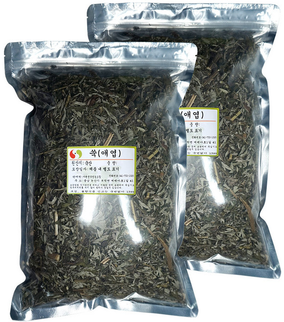 자연한재 말린 쑥, 2개, 300g