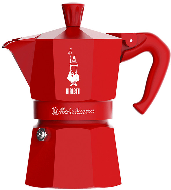 Bialetti Moka Express 摩卡壺, 紅色, 1個
