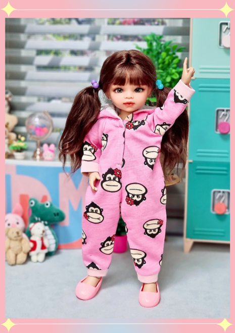 #파올라레이나 32cm 옷( 몽키 우주복 )[마구샵]#구체관절인형#bjd#인형옷#다락아이#관절바디#완제품, 1개