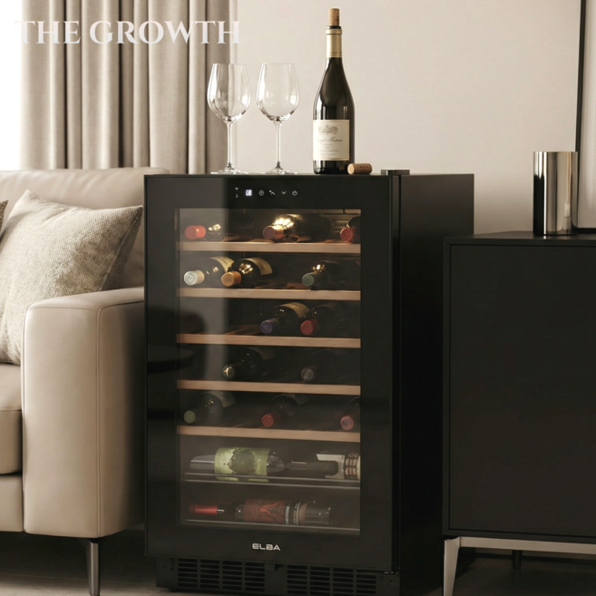 엘바 미니와인셀러 와인냉장고 가정용 소형 컴프레셔 집들이선물 홈바 31병 코스트코+디켄터