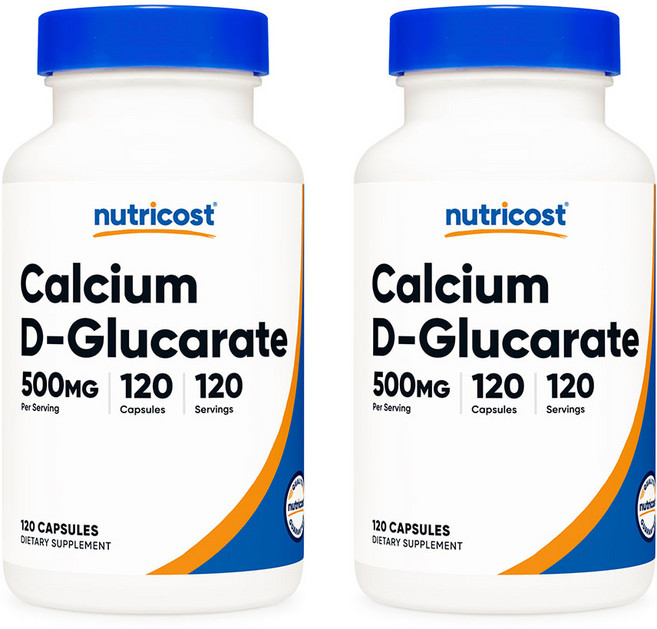 뉴트리코스트 칼슘 D-글루카레이트 500mg 120캡슐 2병, 2개, 120정