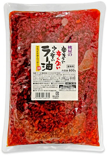 모모야라유 대용량 800g 일본 라멘 토핑 고추기름 소스, 1개