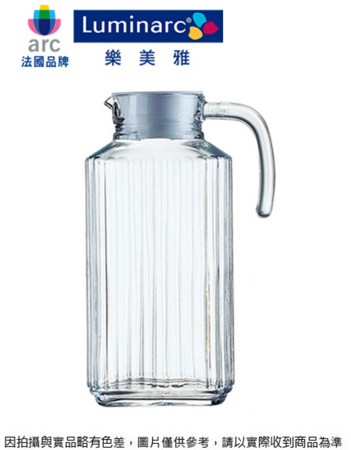 法國樂美雅 克得果汁壺 1700cc 連文餐具, 1個, 透明