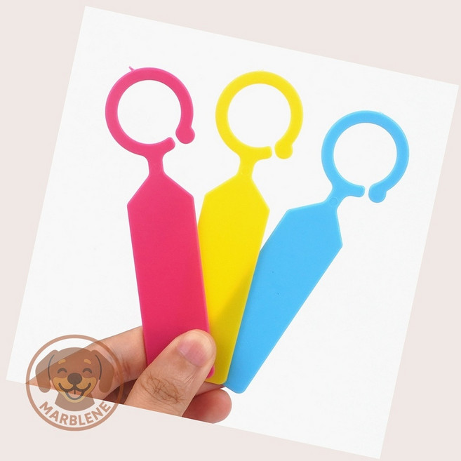 마블네 식물 화분 네임택 이름표 명찰 걸이형 걸이형표지판 옷이름표, 파랑