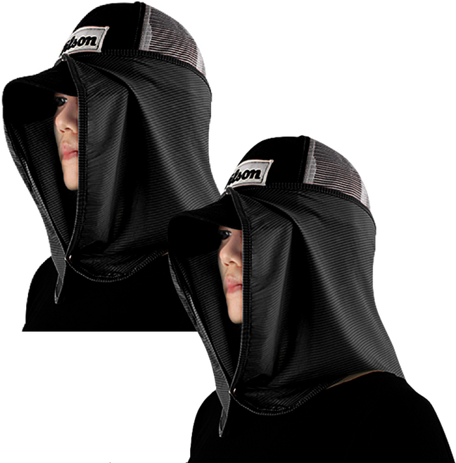 에코리즈 쿨링 얼굴 햇빛가리개, 블랙, 2개