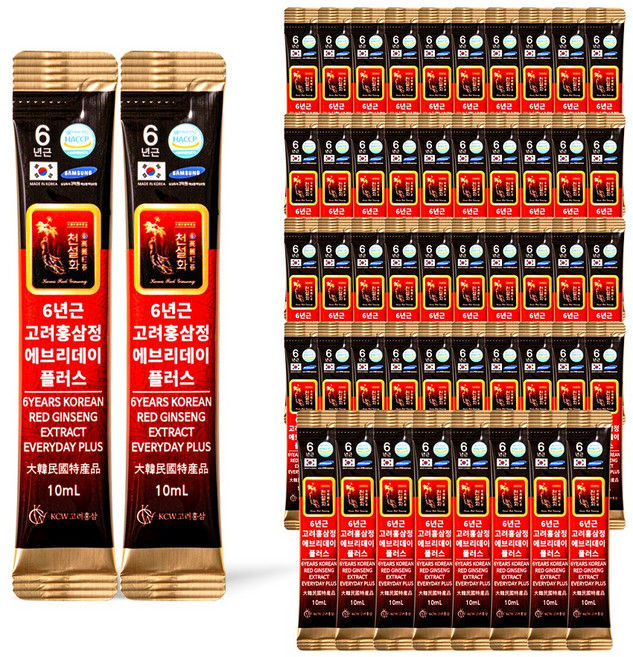 6년근 홍삼 스틱 진액 실속형 끝판왕 에브리데이 플러스, 50개, 10ml