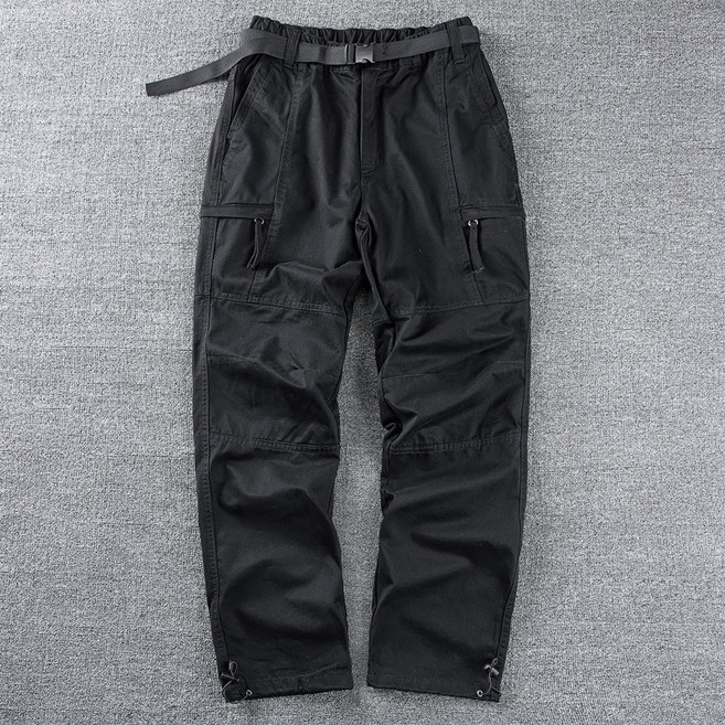 카고 바지 남 봄 가을 도톰 일자 통 와이드 소프트 팬츠 방풍 방수 아웃도어 캐주얼 바지 작업복 작업바지