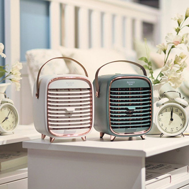 루루아 윈디 미니냉풍기 - 에어쿨러 휴대용 에어컨 냉풍기, 화이트