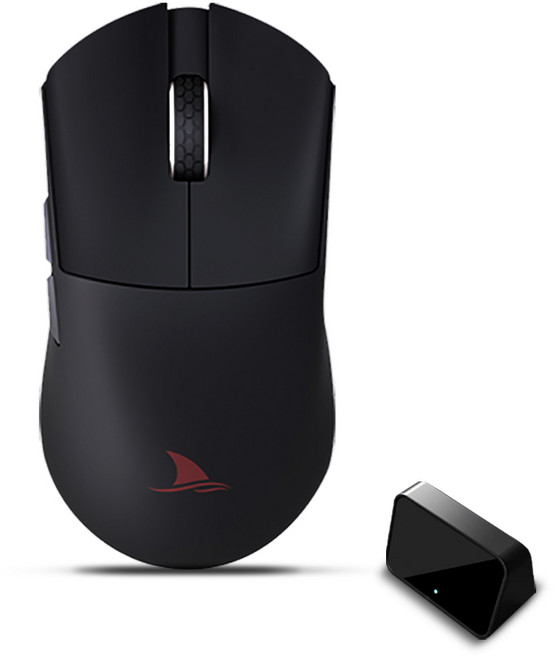PC 게이머 액세서리를 위한 2.4G 무선 블루투스 유선 세 가지 모드 경량 E-스포츠 게이밍 마우스 Darmoshark M3 Pro Max 게이밍 마우스, 검정, 플러스 NXP 수신기