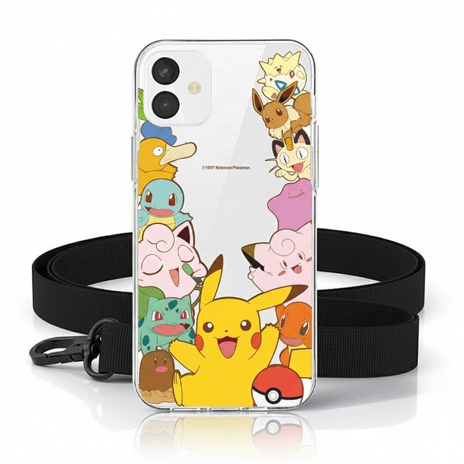 포켓몬 케이스 목걸이 스트랩 키즈폰 젬폰 포켓피스 폼폼푸린폰 에디션