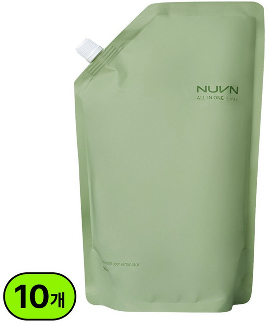 누븐 냄새삭제 올인원 섬유 룸 스프레이 리필, 10개, 950ml