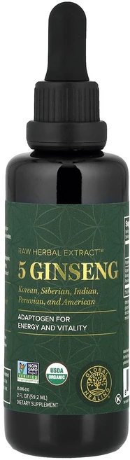 Global Healing Raw Herbal Extract™ 5 Ginseng 2 fl oz (59.2 ml), 1 - 쿠팡