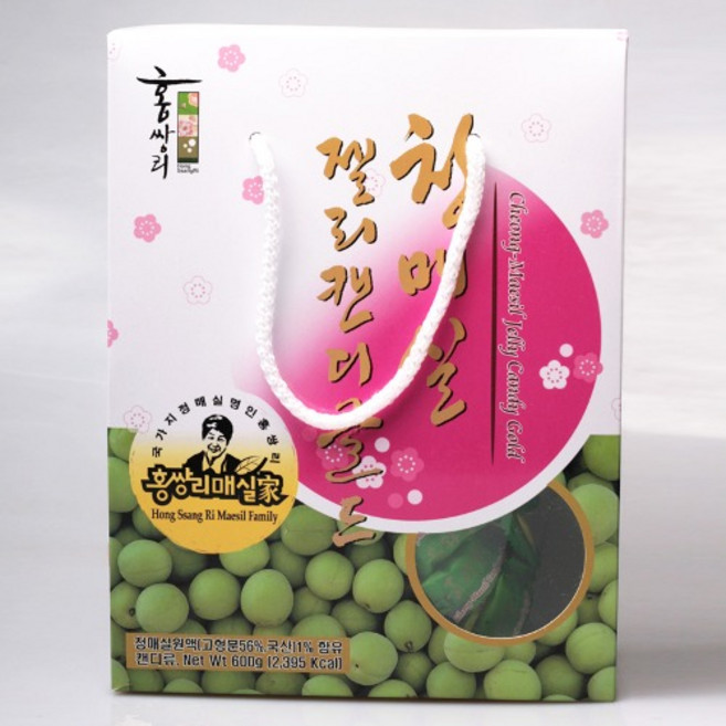 [식품명인 14호] 홍쌍리 청매실젤리캔디골드 (지함세트), 600g, 1개