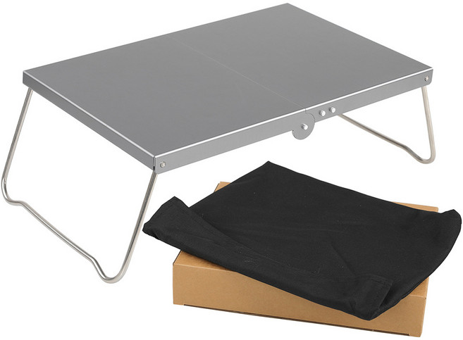 경량 휴대용 원터치 알루미늄 테이블, 실버