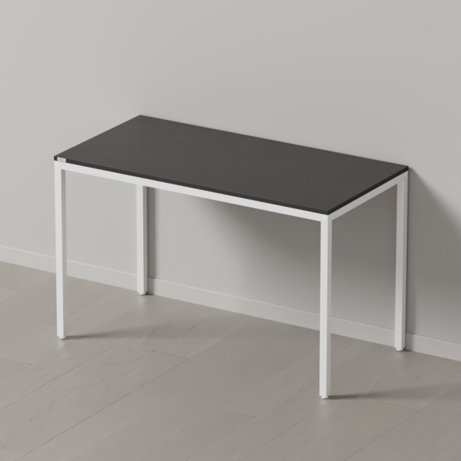 다가구 프래그마 책상 120 x 60 cm, 상판(블랙 + 블랙) + 프레임(아이보리)