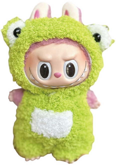 拉布布衣服, 1個, 1個裝, 17cm拉布布衣服-綠背心青蛙兩件套