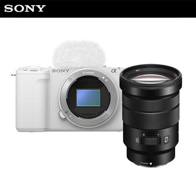 소니 공식대리점 카메라 ZV-E10M2 화이트 (ZV-E10M2W) + SELP18105G 줌렌즈 패키지 브이로그 알파, 단품