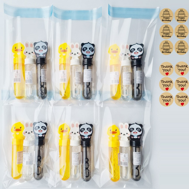 오리 토끼 판다 비눗방울 세트 어린이집 유치원 생일 답례품 6개 1세트, 1