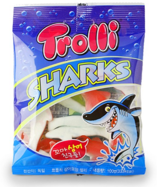 트롤리상어모양젤리100g, 1개