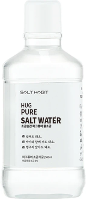 소금습관 소금가글 퓨어 무알콜 국내산 천일염, 1개, 500ml - 쿠팡