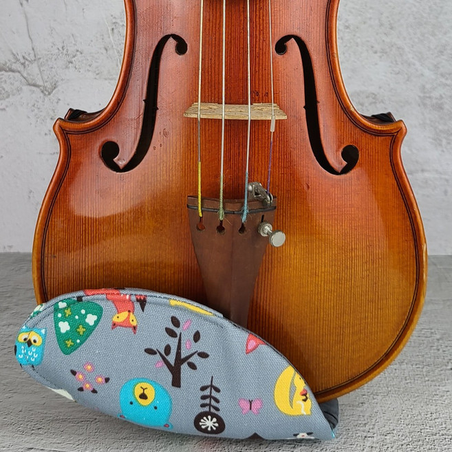 트리센트 어린이 바이올린 턱받침 커버 핸드메이드 패드 학원 레슨 연습용 초보 기초 배우기, 1개, 어린이 Bno20