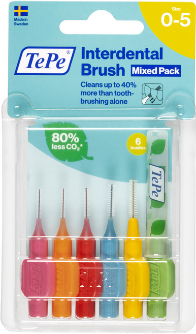 테페 스웨덴 치간칫솔 i형 오리지널 믹스 0.4~0.8mm, 1개, 6개입, 0.4mm