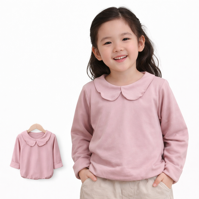 여아 봄 가을 긴팔 아동 티셔츠 스타일 데일리룩 키즈티 편한 베이직