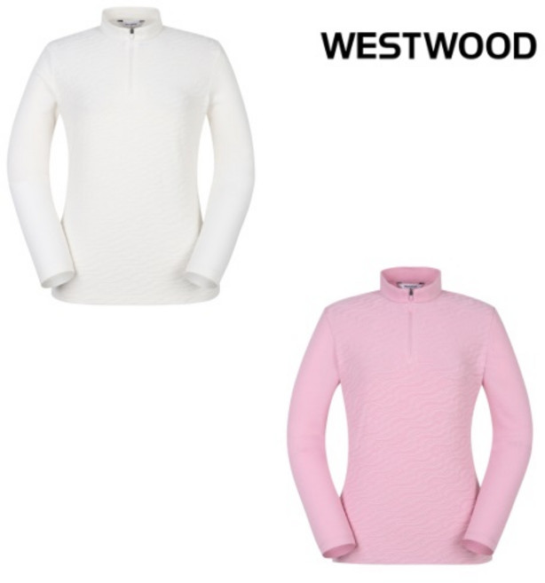 [웨스트우드] (2001천호) SS시즌 여성 물결 자카드 티셔츠 WO1WCTS310