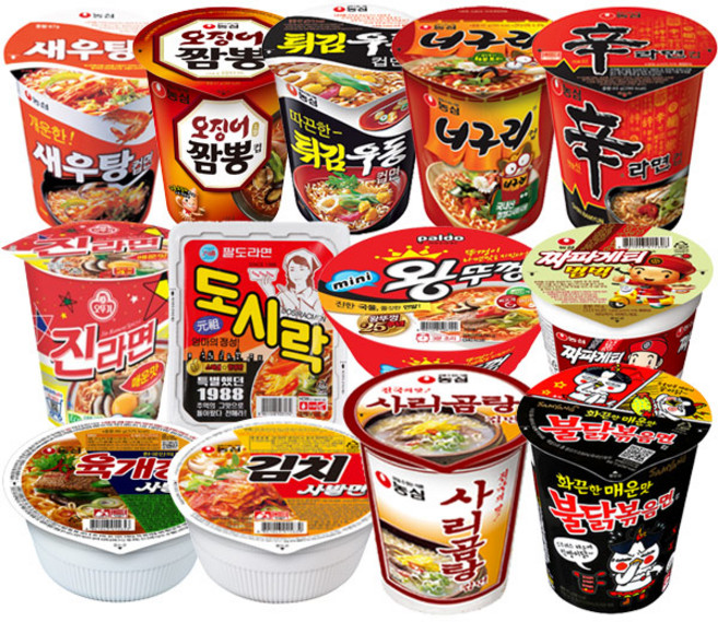[간식팩토리]농심 오뚜기 삼양 팔도 소컵 13종 소컵 컵라면 종합 총 13개