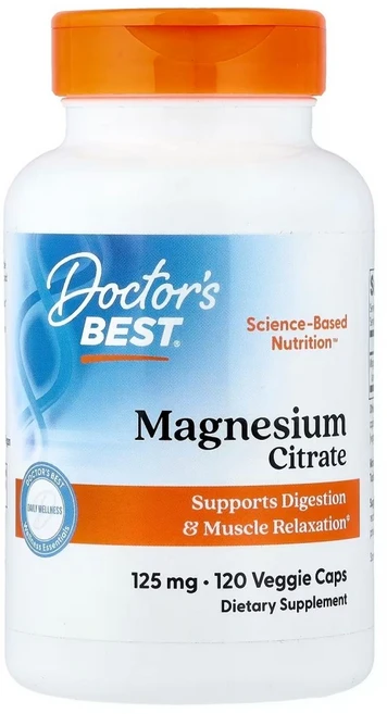 닥터스베스트 마그네슘 시트레이트 125mg 120 베지캡슐 1개, Doctor's Best 닥터스 베스트, 마그네슘 시트 - 쿠팡