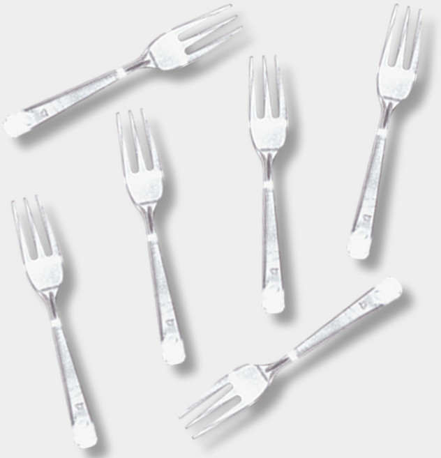 투명 포크 12cm 벌크포장 소분, 1개, 500개입