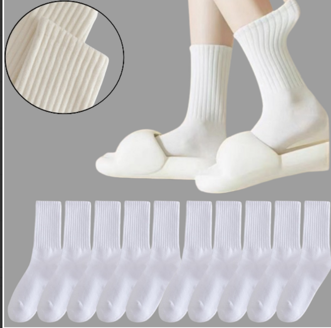 리텔로 여성용 무압박 골지 중목 양말 5켤레 10켤레