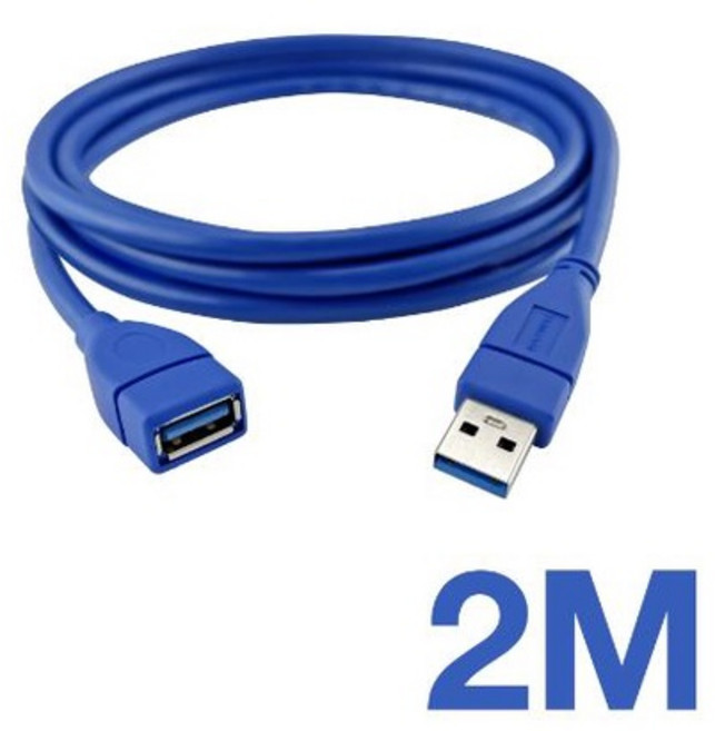 寶利威爾 USB 公對母 高速延長線 1M, 1個, 2米-200公分-(藍色)