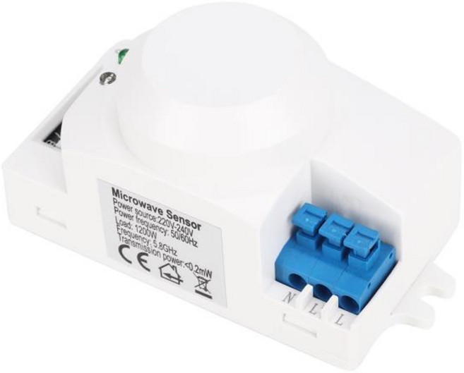 SK-600 AC220-240V 마이크로파 레이더 센서 360 도 신체 움직임 감지기 자동 조명 스위치 지능형 컨트롤러, 1개