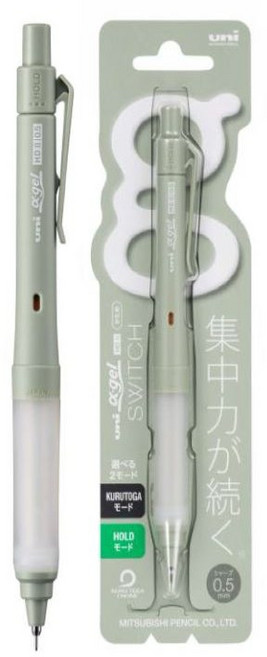 유니 알파겔 스위치 한정판 쿠루토가 샤프 0.5mnm, 오팔그린