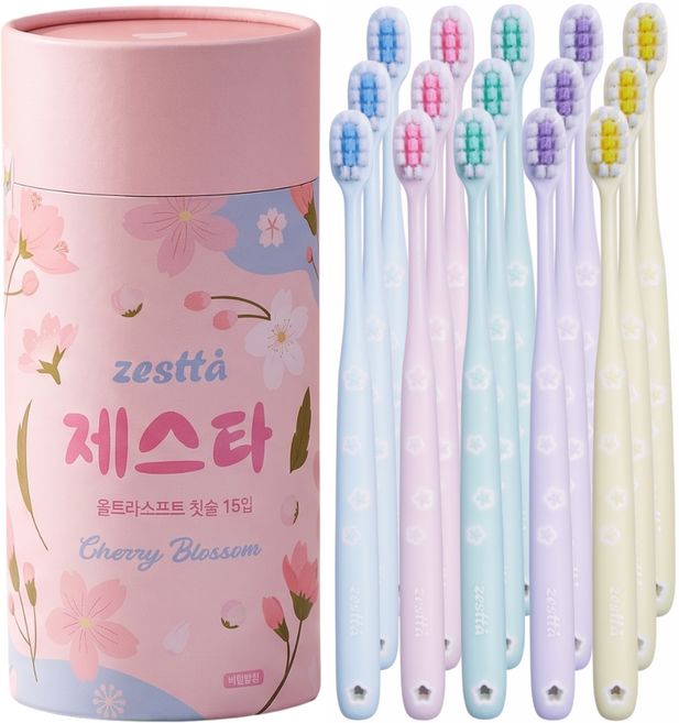 제스타 울트라 소프트 칫솔, 1개, 15개입
