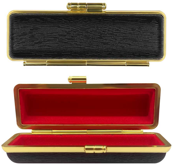 도장 케이스 골드 파우치 지갑 보관함 도장집 개인 법인 인감도장, 블랙