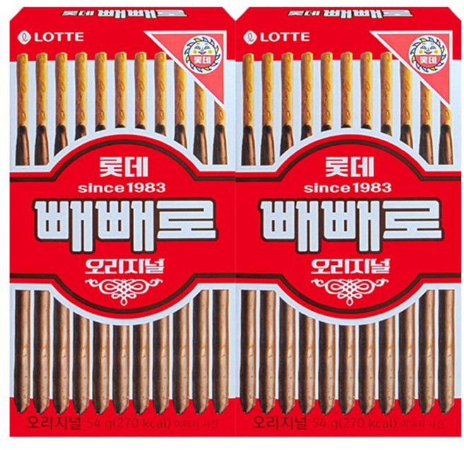 롯데 레트로 빼빼로 오리지널, 54g, 2개