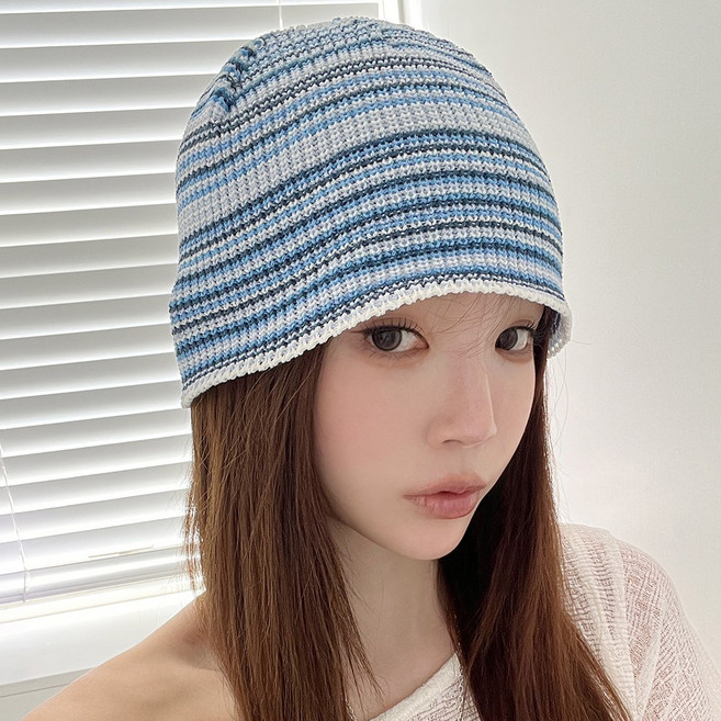 여름비니 스트라이브 여성 얇은 비니 숏 롱 와치캡