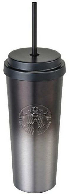 스타벅스 SS 시그니처 퀸텐 콜드컵 591ml, 블랙 실버 그러데이션, 1개