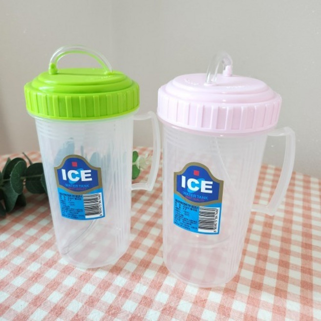 덕신화학 덕신 손잡이 빨대컵(400ml)환자용물컵 병원 물컵 물병 주스컵, 랜덤 발송