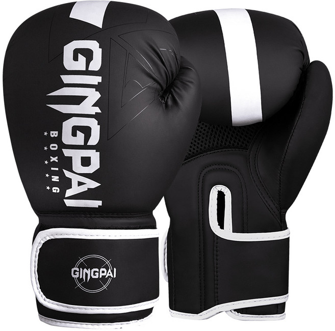 GINGPAI 권투 글러브 타이 트레이닝 글러브 격투 무술 장갑 GXBQT, 1세트, 화이트